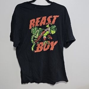 DC Beast Boy L Funko Graphic T-Shirt - Black and Green